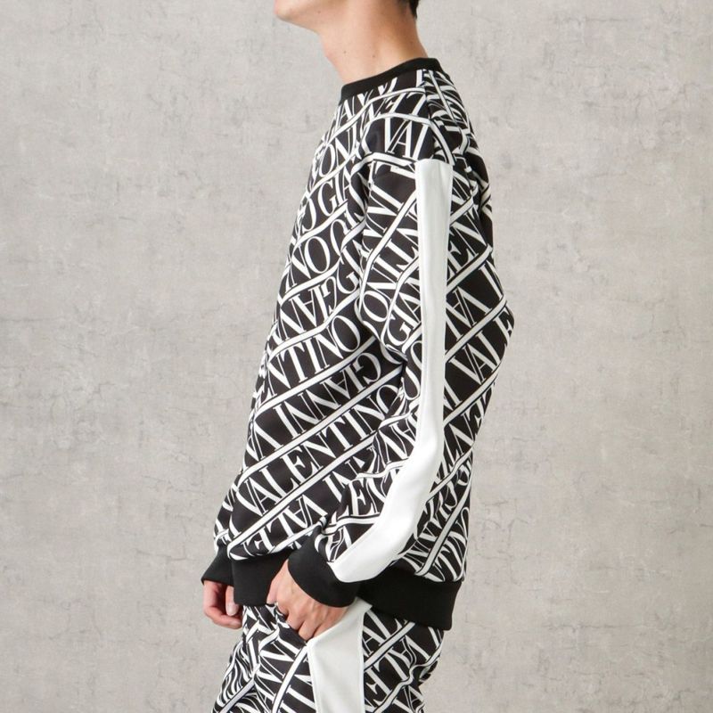 【オンラインストア限定】GIANNI VALENTINO ポンチ素材 総柄トレーナー メンズ商品画像-4