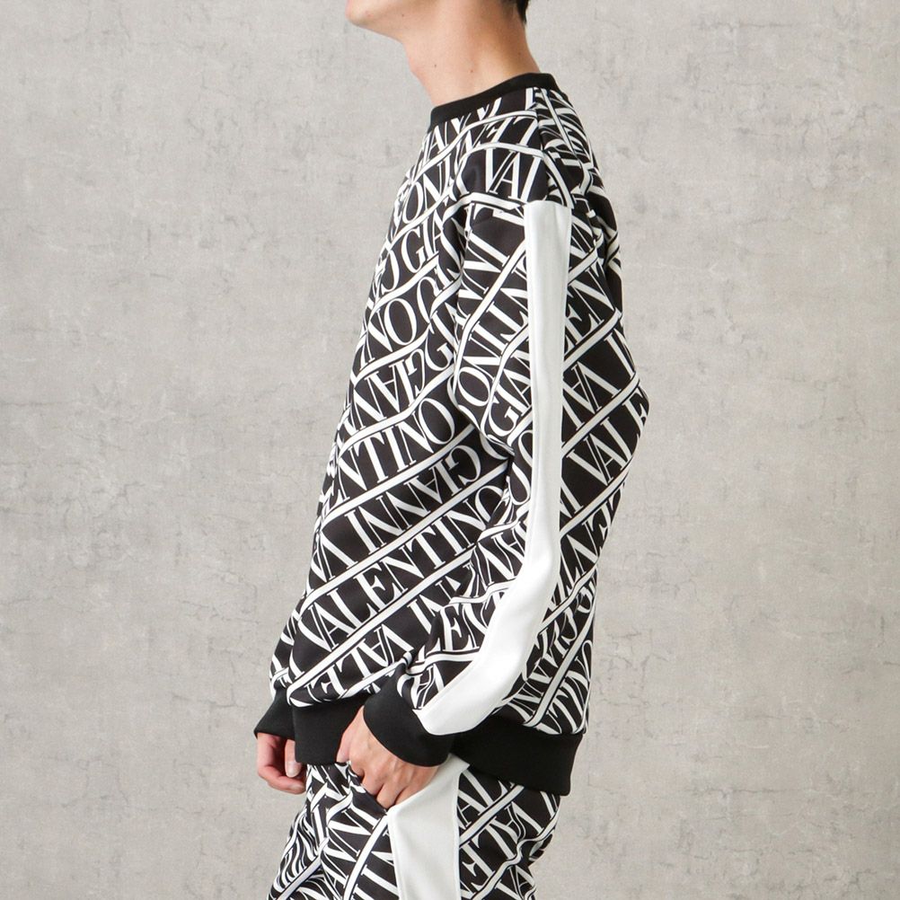 【オンラインストア限定】GIANNI VALENTINO ポンチ素材 総柄トレーナー メンズ商品サムネイル-4