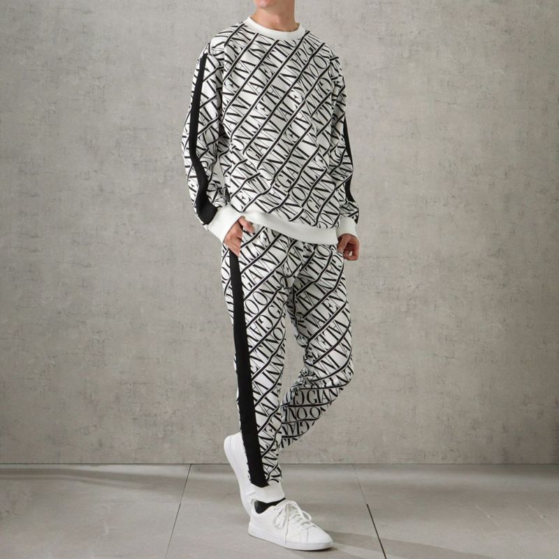 【オンラインストア限定】GIANNI VALENTINO ポンチ素材 総柄トレーナー メンズ商品画像-6