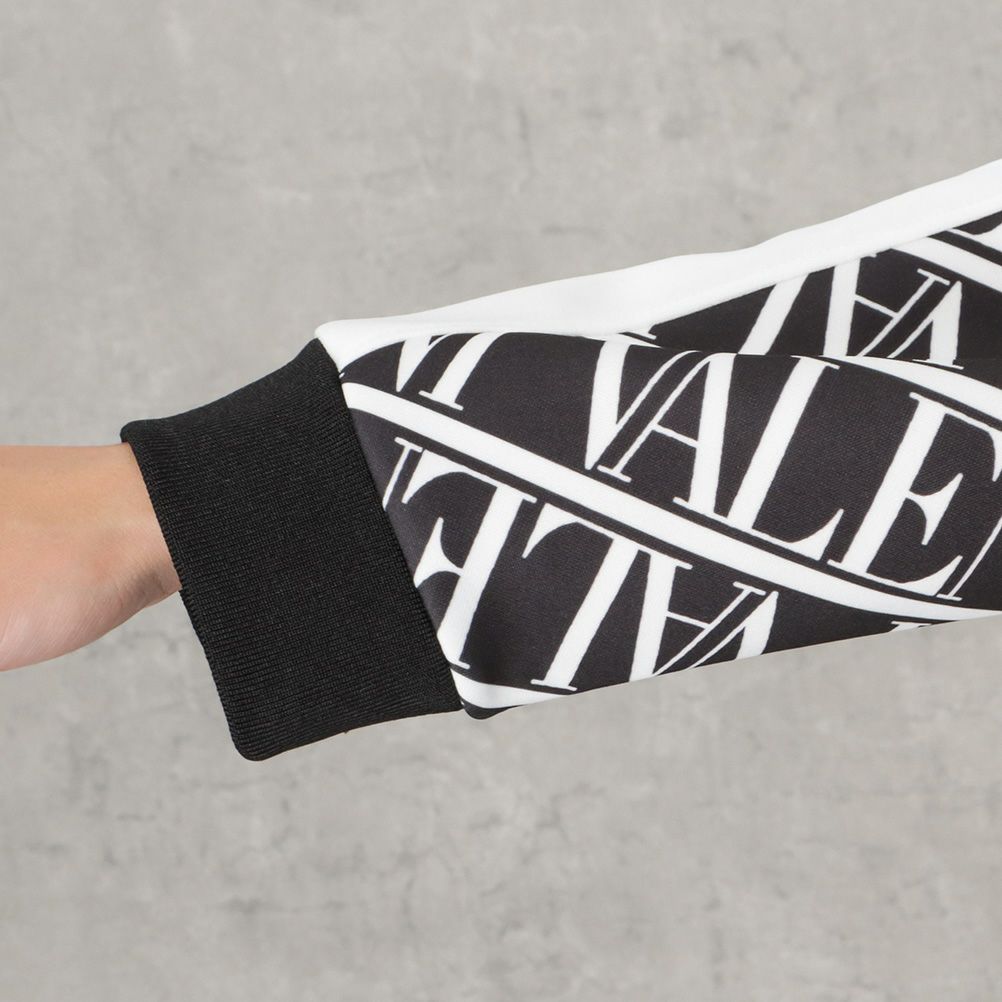 GIANNI VALENTINO ポンチ素材 総柄トレーナー メンズ 