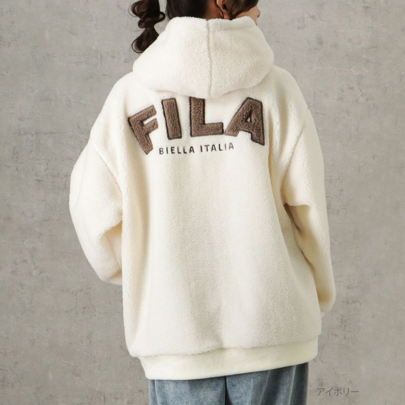 FILA ボアフリースパーカー レディース