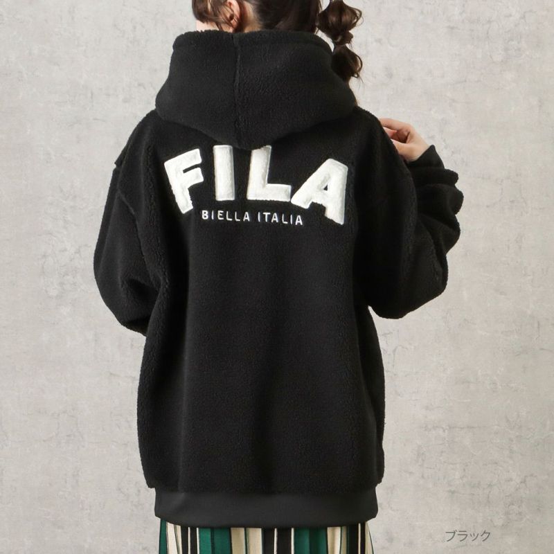 【オンラインストア限定】FILA ボアフリースパーカー レディース