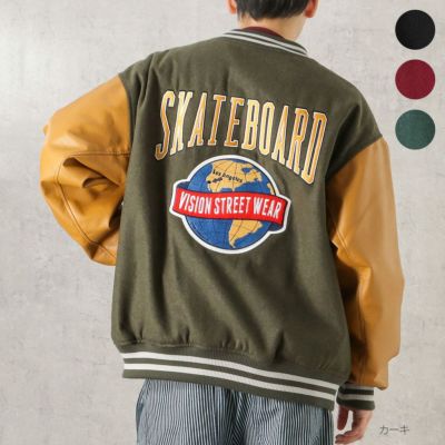 【オンラインストア限定】VISION STREET WEAR スケートボードロゴスタジャン メンズ