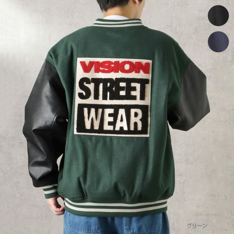【オンラインストア限定】VISION STREET WEAR マグロゴメルトンPUスタジャン メンズ
