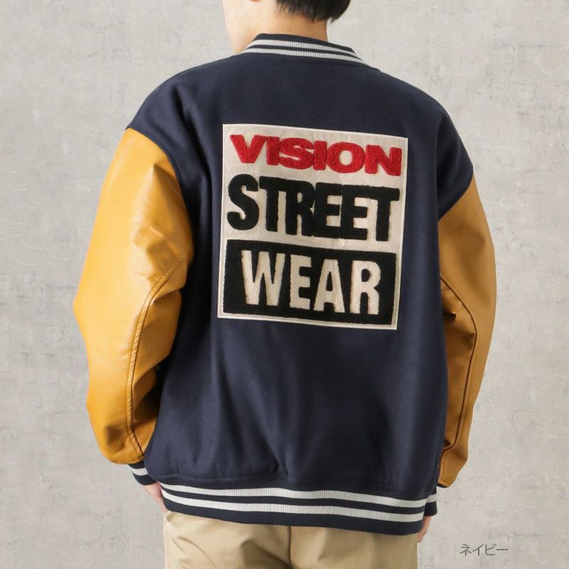 VISION STREET WEAR マグロゴメルトンPUスタジャン メンズ