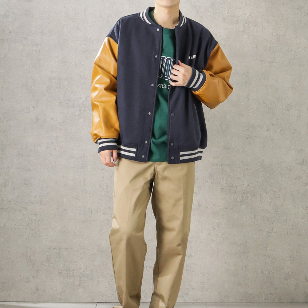 VISION STREET WEAR マグロゴメルトンPUスタジャン メンズ