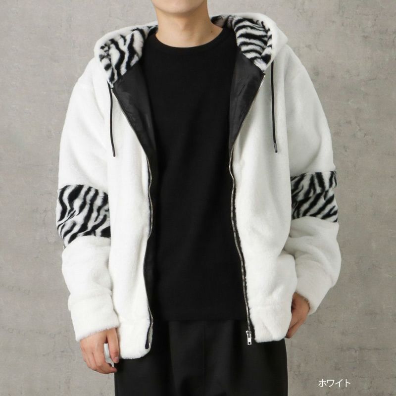 【オンラインストア限定】CREALY フォックスライクファーパーカー メンズ商品画像-2