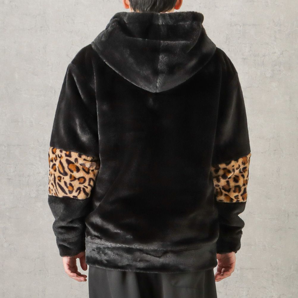 CREALY フォックスライクファーパーカー メンズ