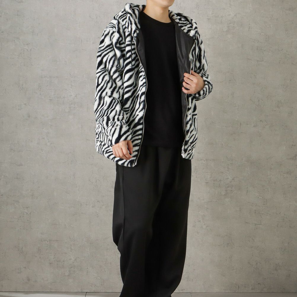 CREALY フォックスライクファーパーカー メンズ