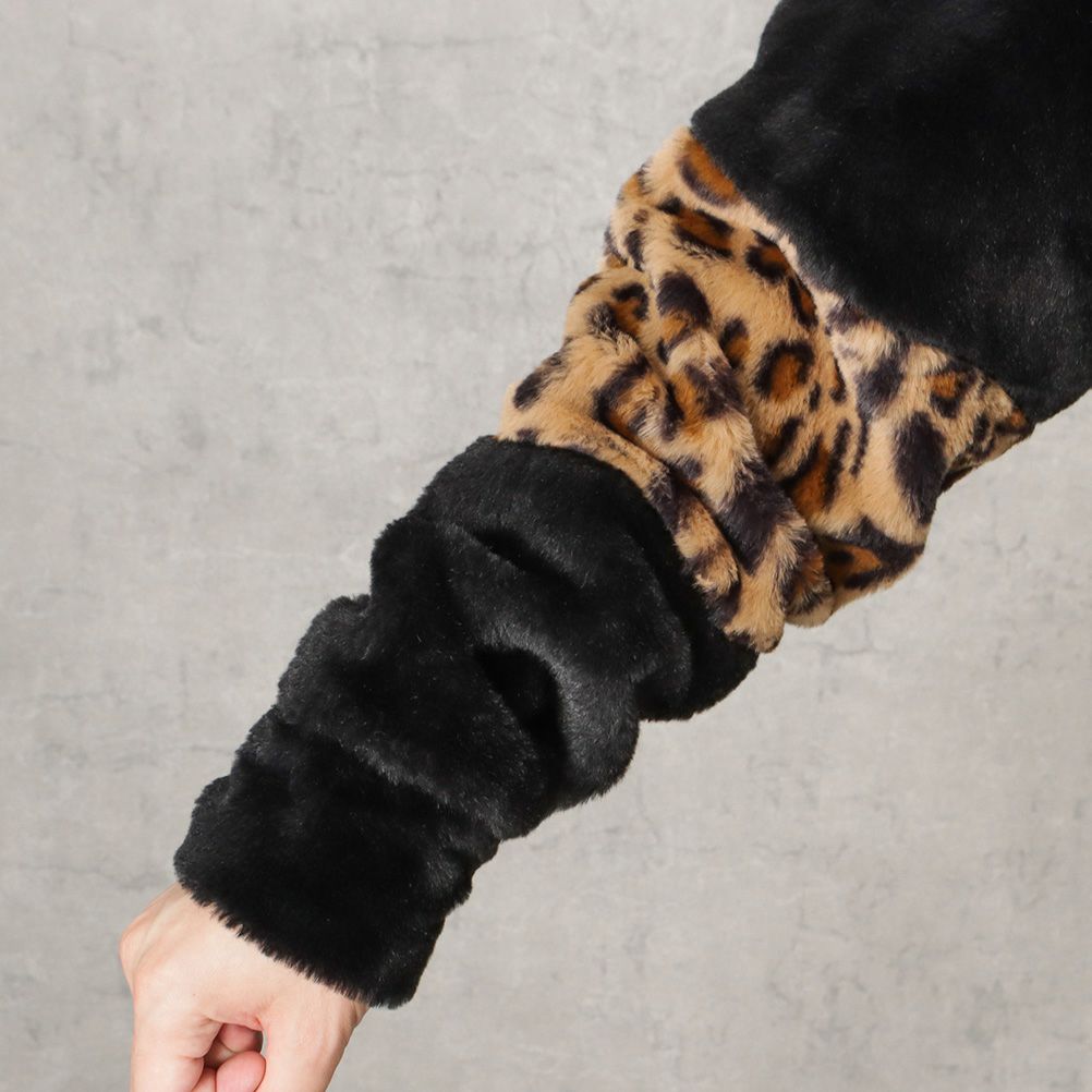 CREALY フォックスライクファーパーカー メンズ