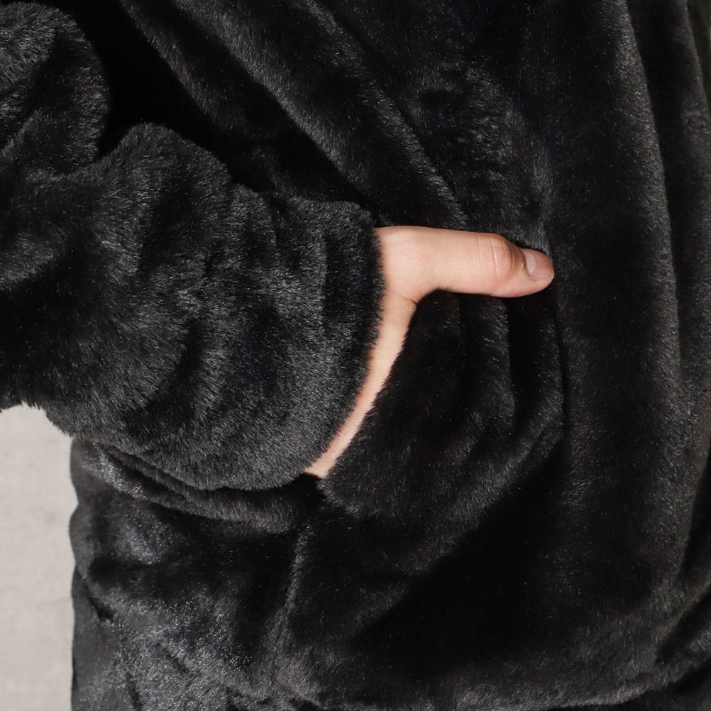 CREALY フォックスライクファーパーカー メンズ