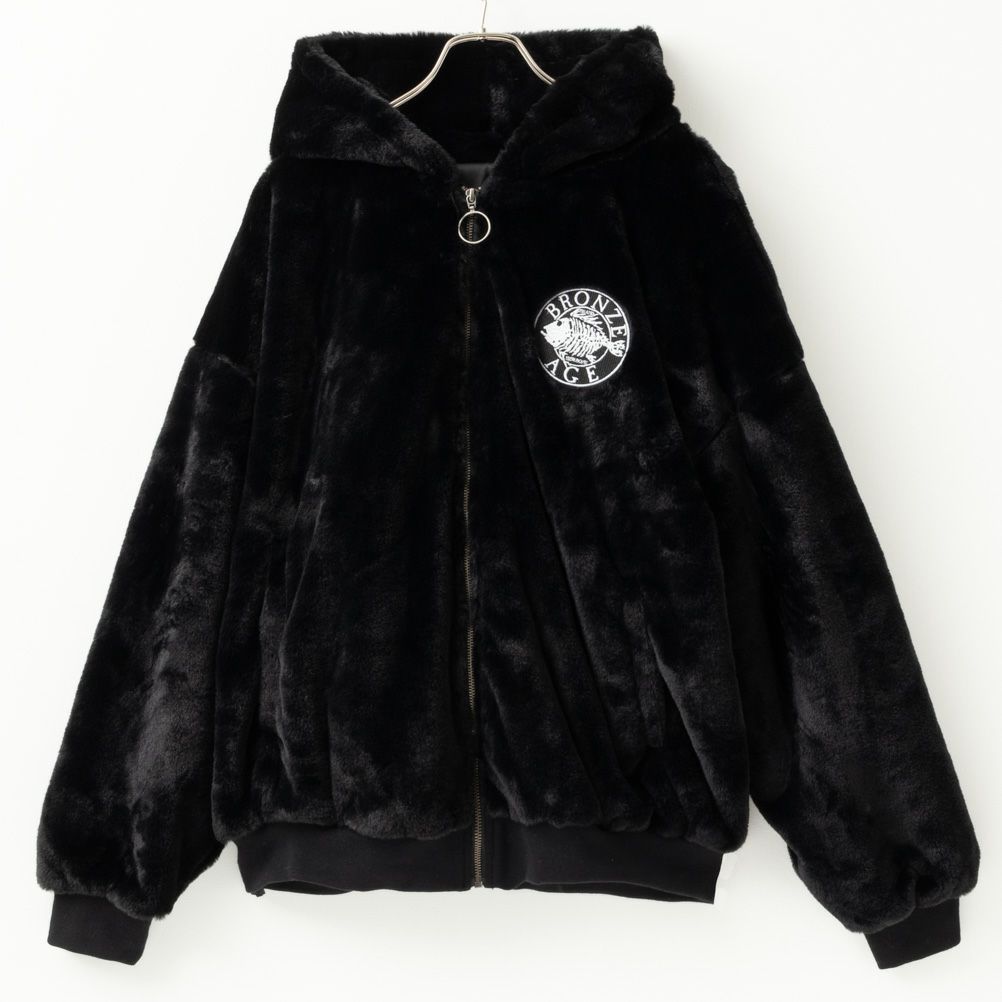 BRONZE AGE フェイクファージップアップパーカー メンズ