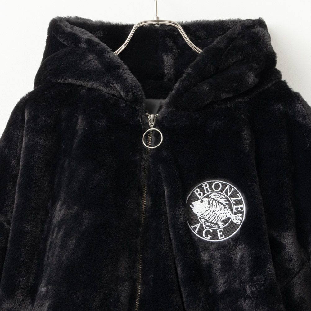 BRONZE AGE フェイクファージップアップパーカー メンズ