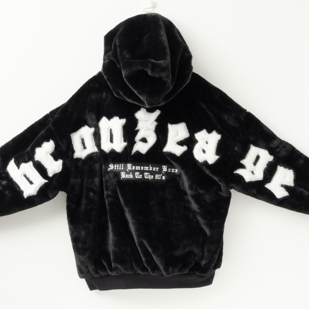 BRONZE AGE フェイクファージップアップパーカー メンズ