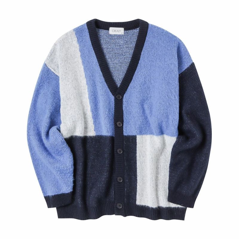 【オンラインストア限定】CREALY 総柄ニットVカーディガン メンズ商品画像-5