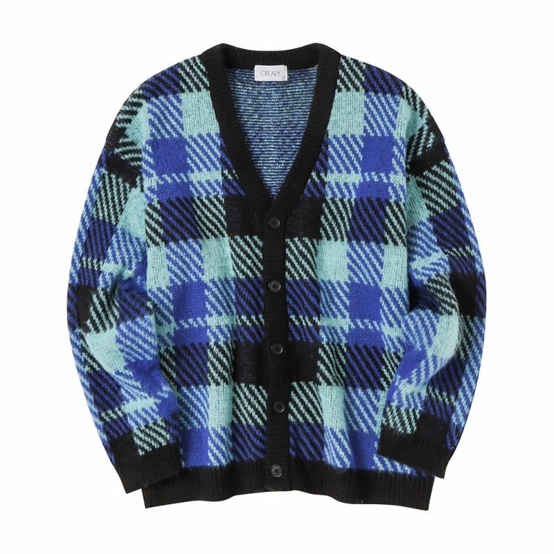 [さらに50%OFF]【オンラインストア限定】CREALY 総柄ニットVカーディガン メンズ商品画像-6