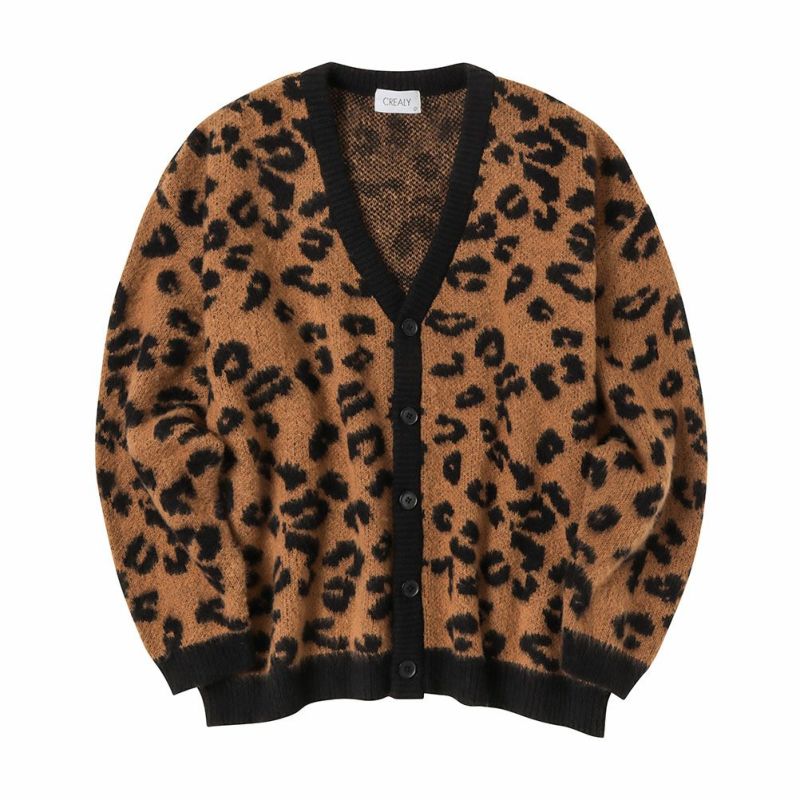 【オンラインストア限定】CREALY 総柄ニットVカーディガン メンズ商品画像-8