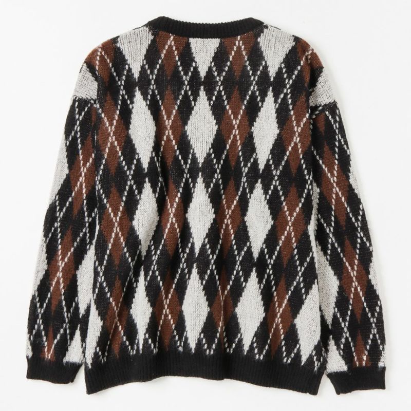 [期間限定価格]【オンラインストア限定】CREALY 総柄ニットVカーディガン メンズ商品画像-11