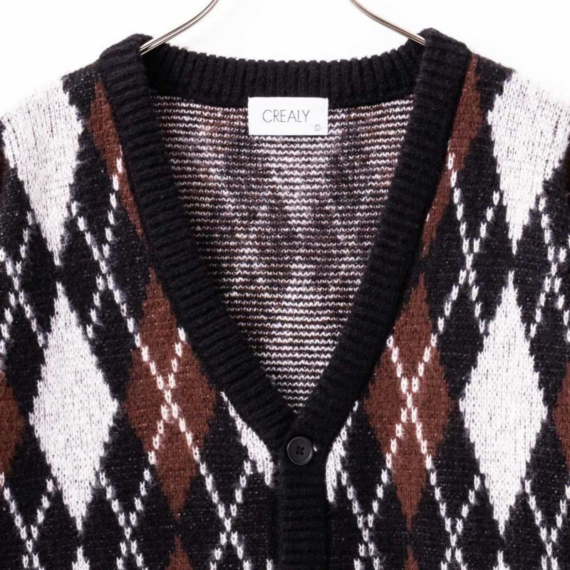 [期間限定価格]【オンラインストア限定】CREALY 総柄ニットVカーディガン メンズ商品画像-12
