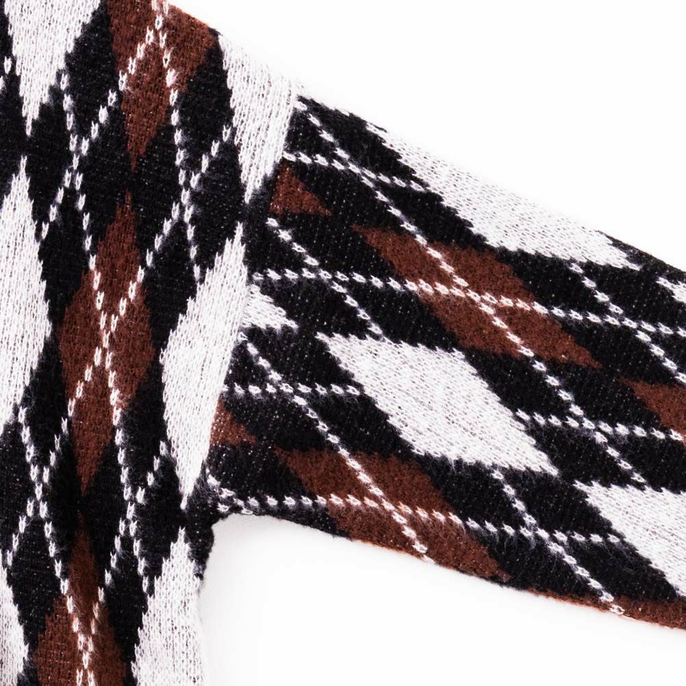 [さらに50%OFF]【オンラインストア限定】CREALY 総柄ニットVカーディガン メンズ商品サムネイル-15