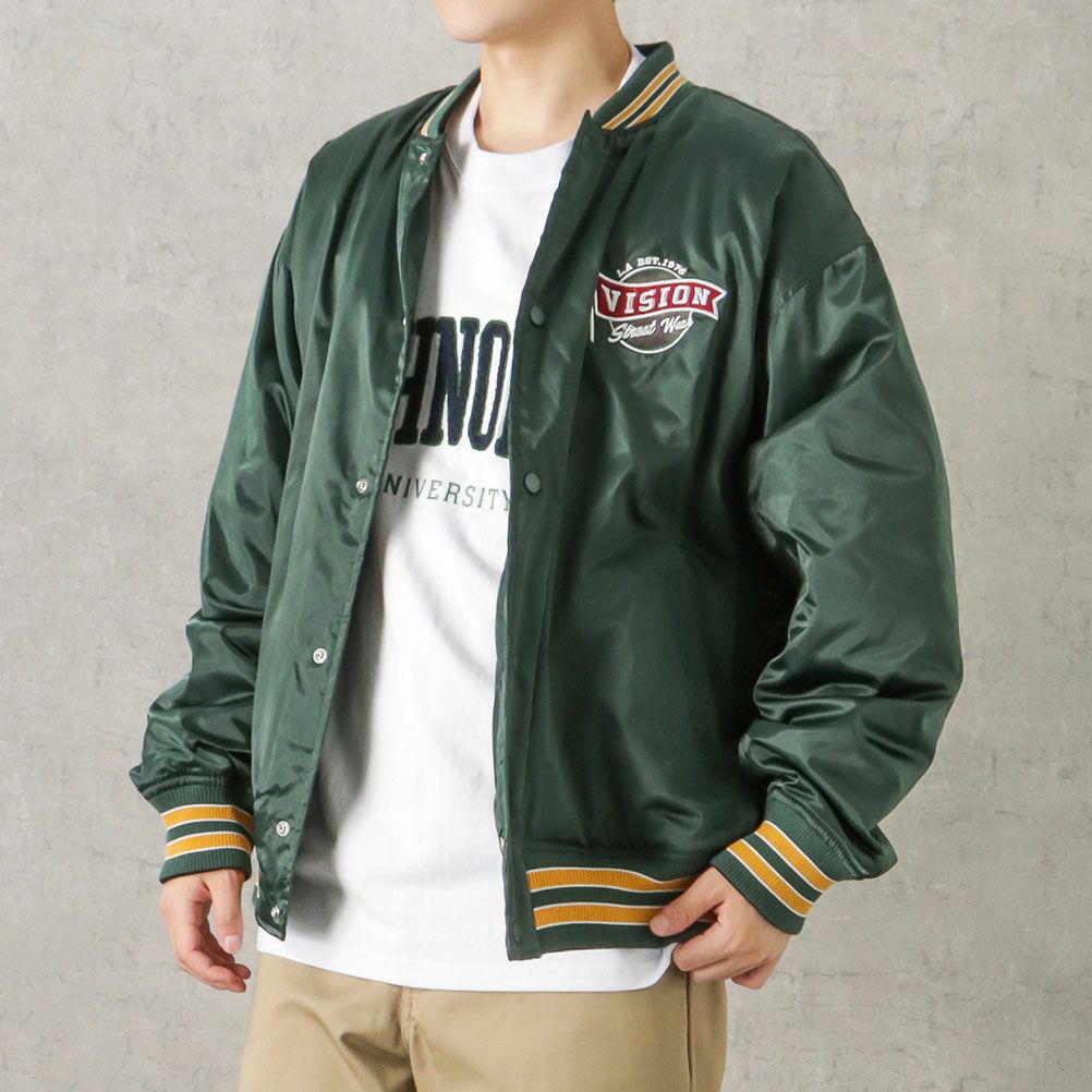 VISION STREET WEAR 中綿サテンブルゾン メンズ