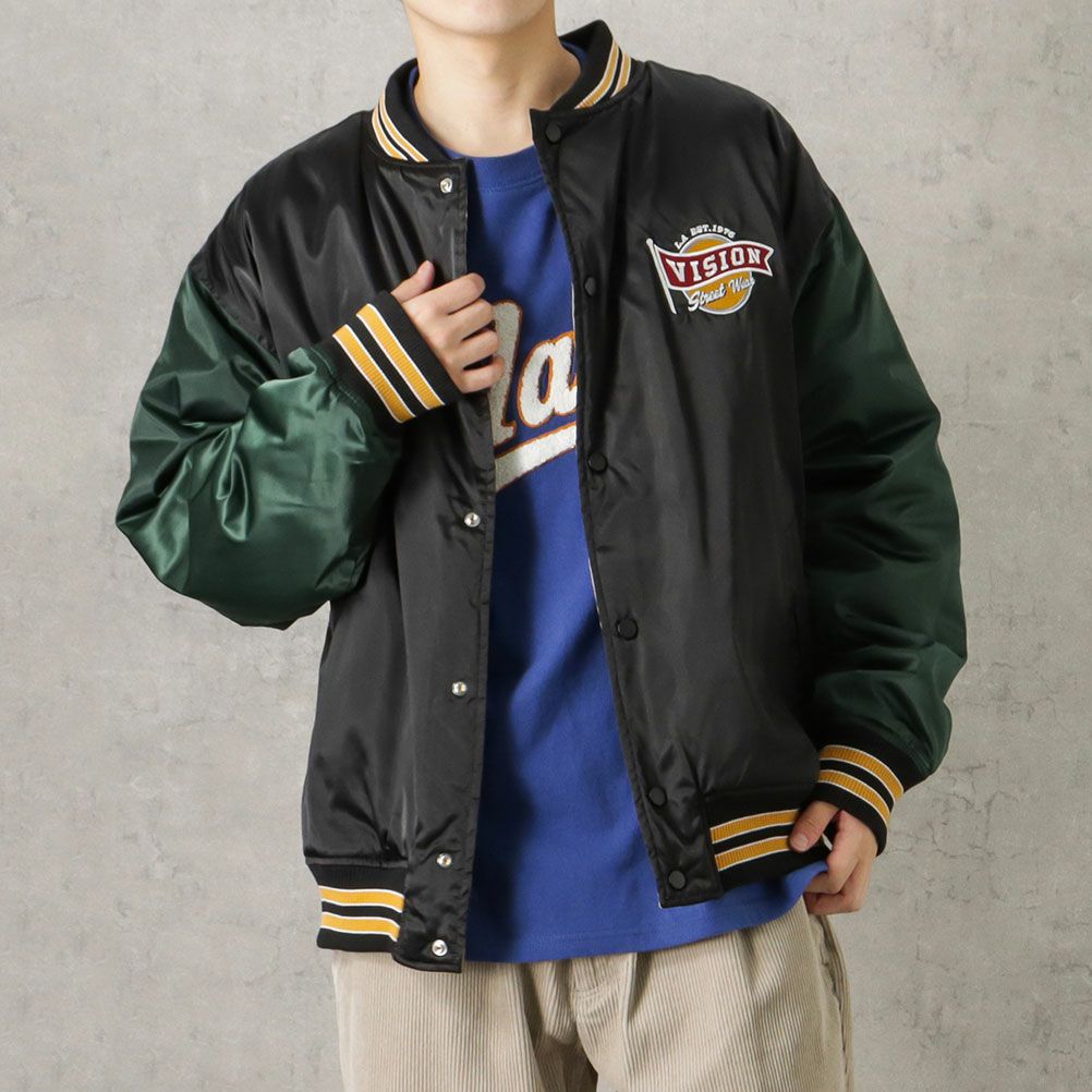 VISION STREET WEAR 中綿サテンブルゾン メンズ