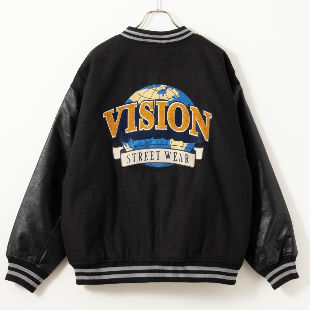 【オンラインストア限定】VISION STREET WEAR サガラ刺繍メルトンPUスタジャン メンズ商品サムネイル-5