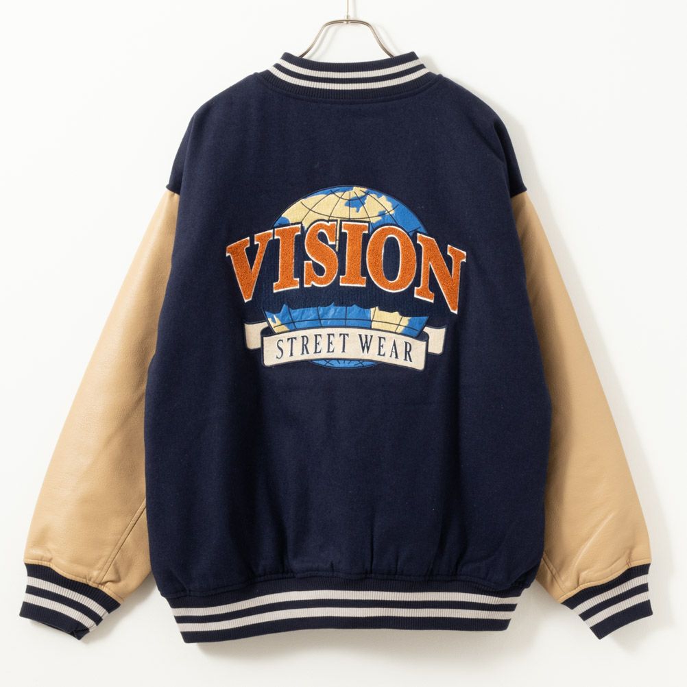 [期間限定価格]【オンラインストア限定】VISION STREET WEAR サガラ刺繍メルトンPUスタジャン メンズ商品サムネイル-6
