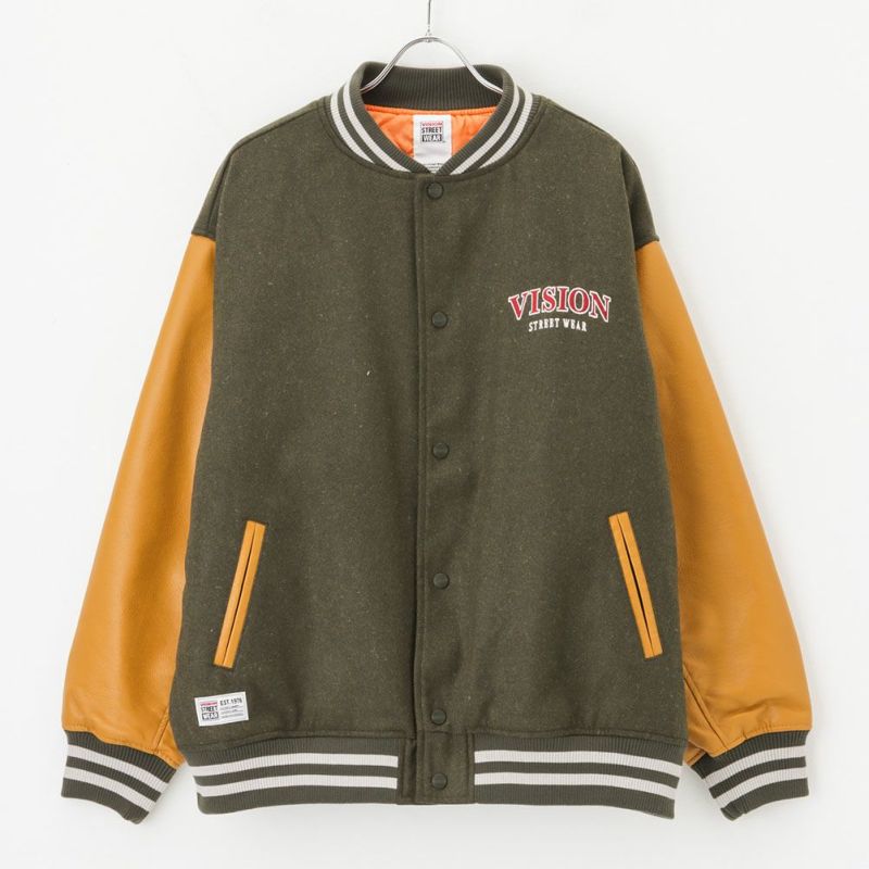 [期間限定価格]【オンラインストア限定】VISION STREET WEAR サガラ刺繍メルトンPUスタジャン メンズ商品画像-7