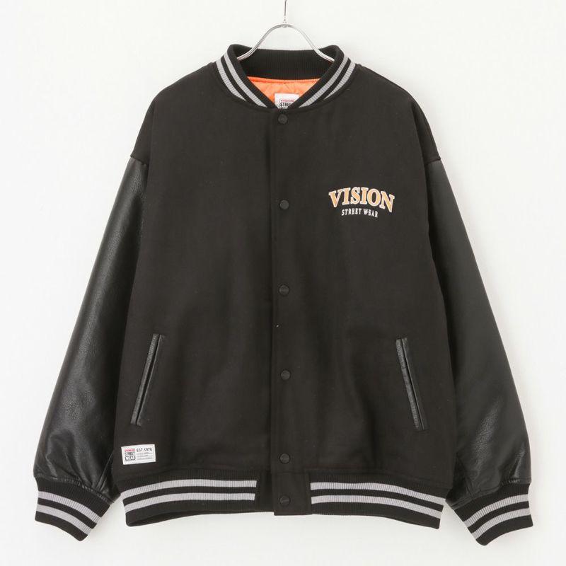 [期間限定価格]【オンラインストア限定】VISION STREET WEAR サガラ刺繍メルトンPUスタジャン メンズ商品画像-8