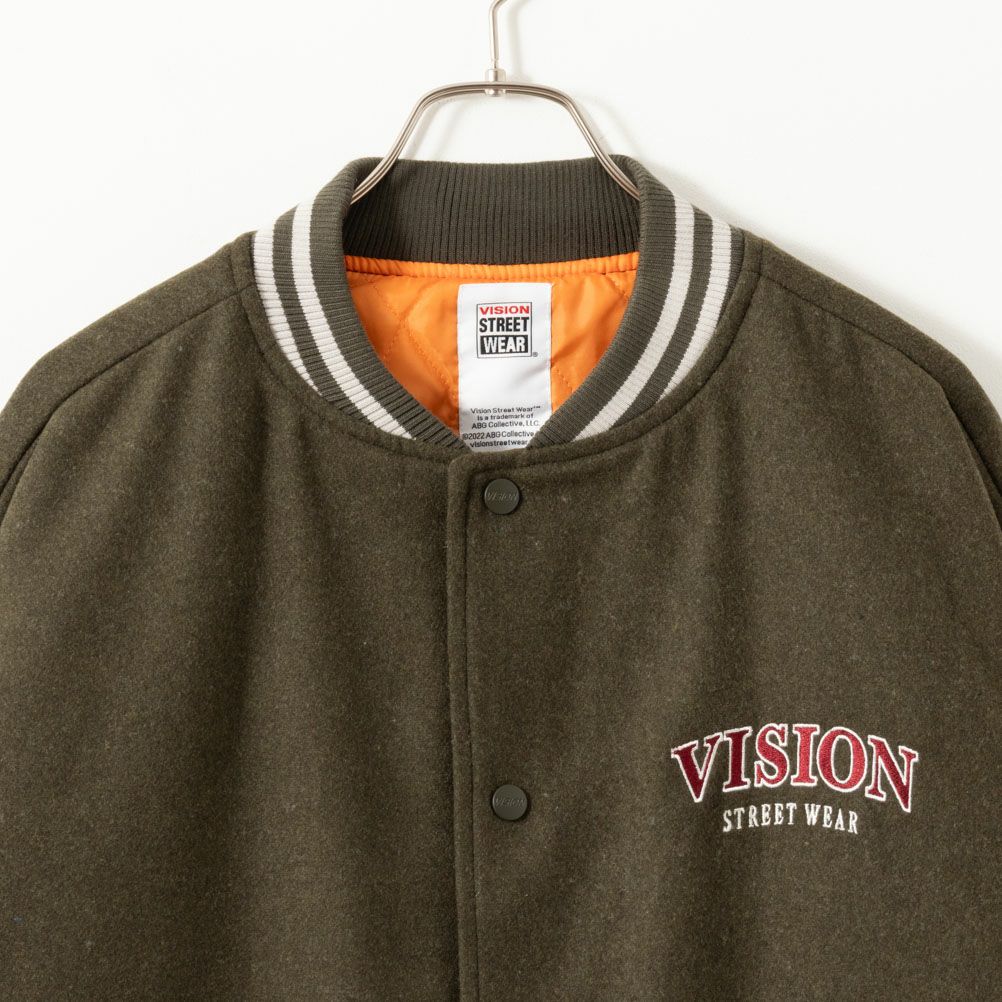 【オンラインストア限定】VISION STREET WEAR サガラ刺繍メルトンPUスタジャン メンズ商品サムネイル-10