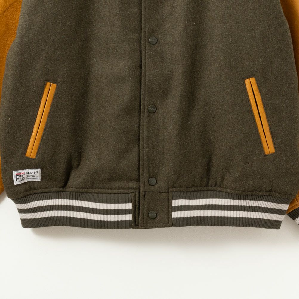 [期間限定価格]【オンラインストア限定】VISION STREET WEAR サガラ刺繍メルトンPUスタジャン メンズ商品サムネイル-12