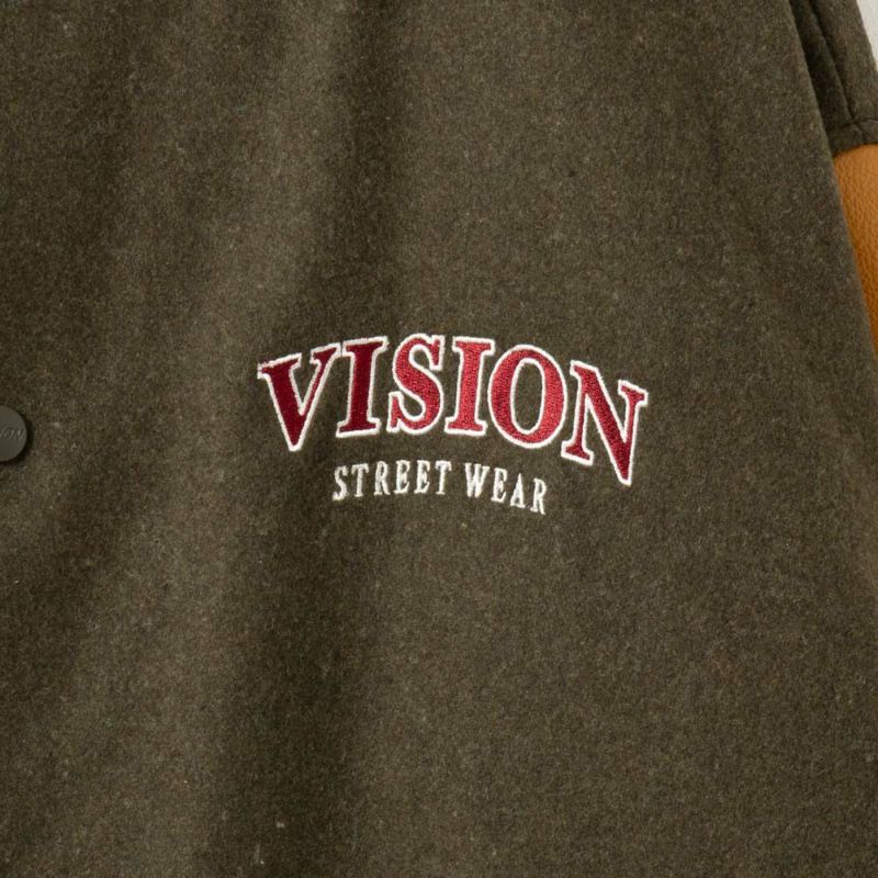 [期間限定価格]【オンラインストア限定】VISION STREET WEAR サガラ刺繍メルトンPUスタジャン メンズ商品画像-14