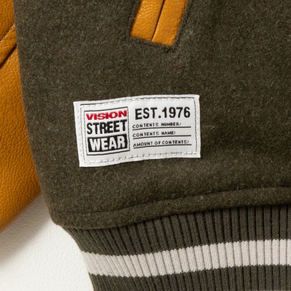 【オンラインストア限定】VISION STREET WEAR サガラ刺繍メルトンPUスタジャン メンズ商品サムネイル-15