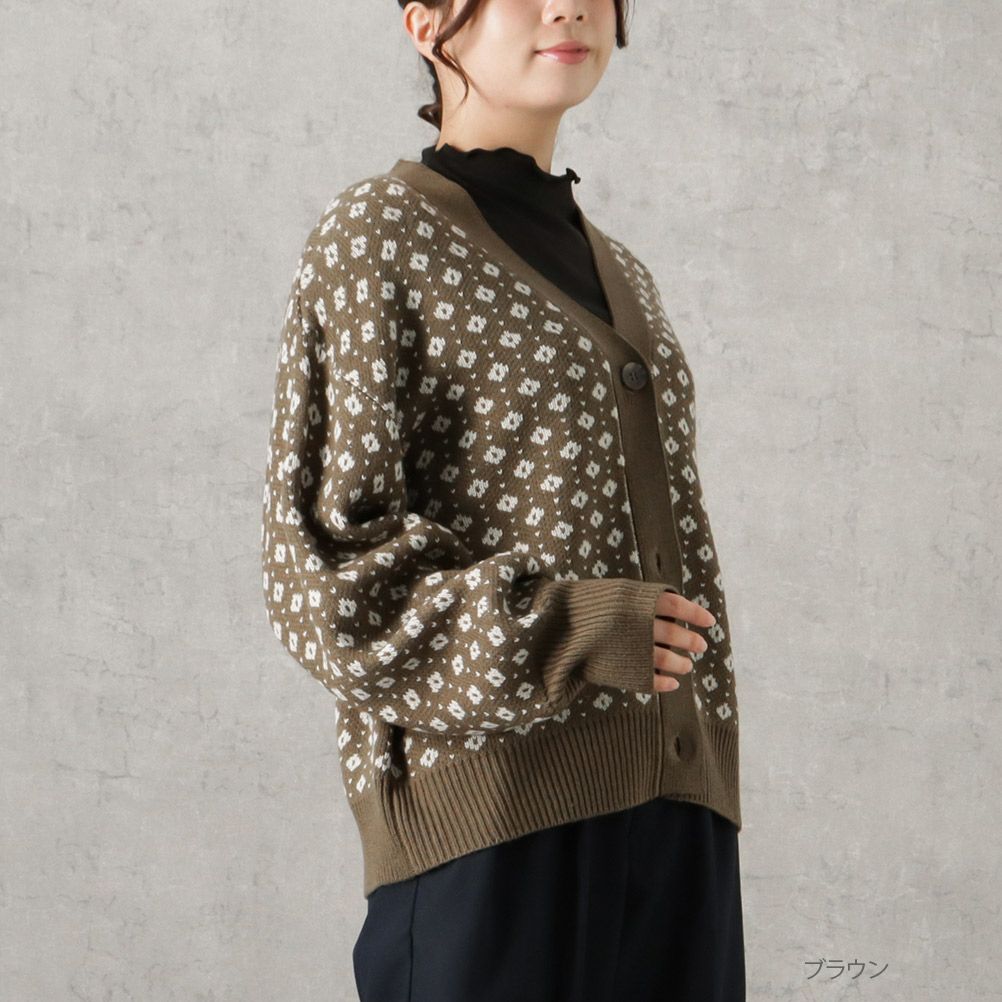 [期間限定価格]Howdy Marie ジャガードニットカーディガン レディース商品サムネイル-3