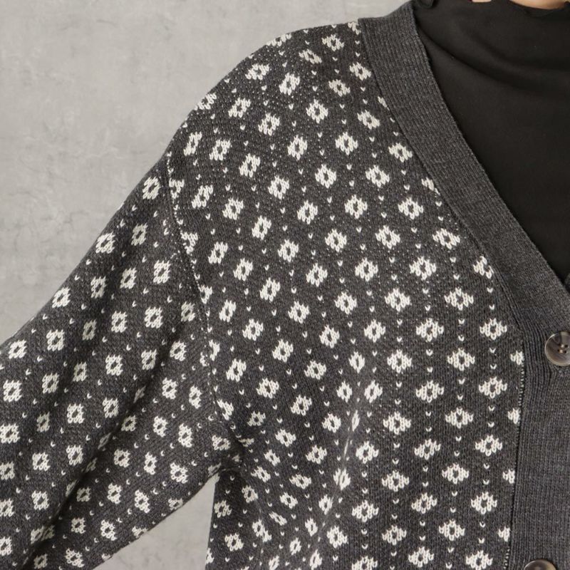 [さらに50%OFF]Howdy Marie ジャガードニットカーディガン レディース商品画像-10
