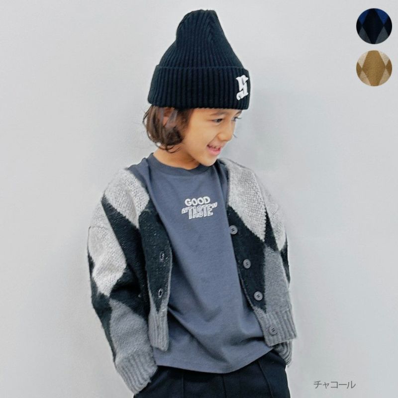 GOOD CREW アーガイルVネックカーディガン キッズ商品画像-1