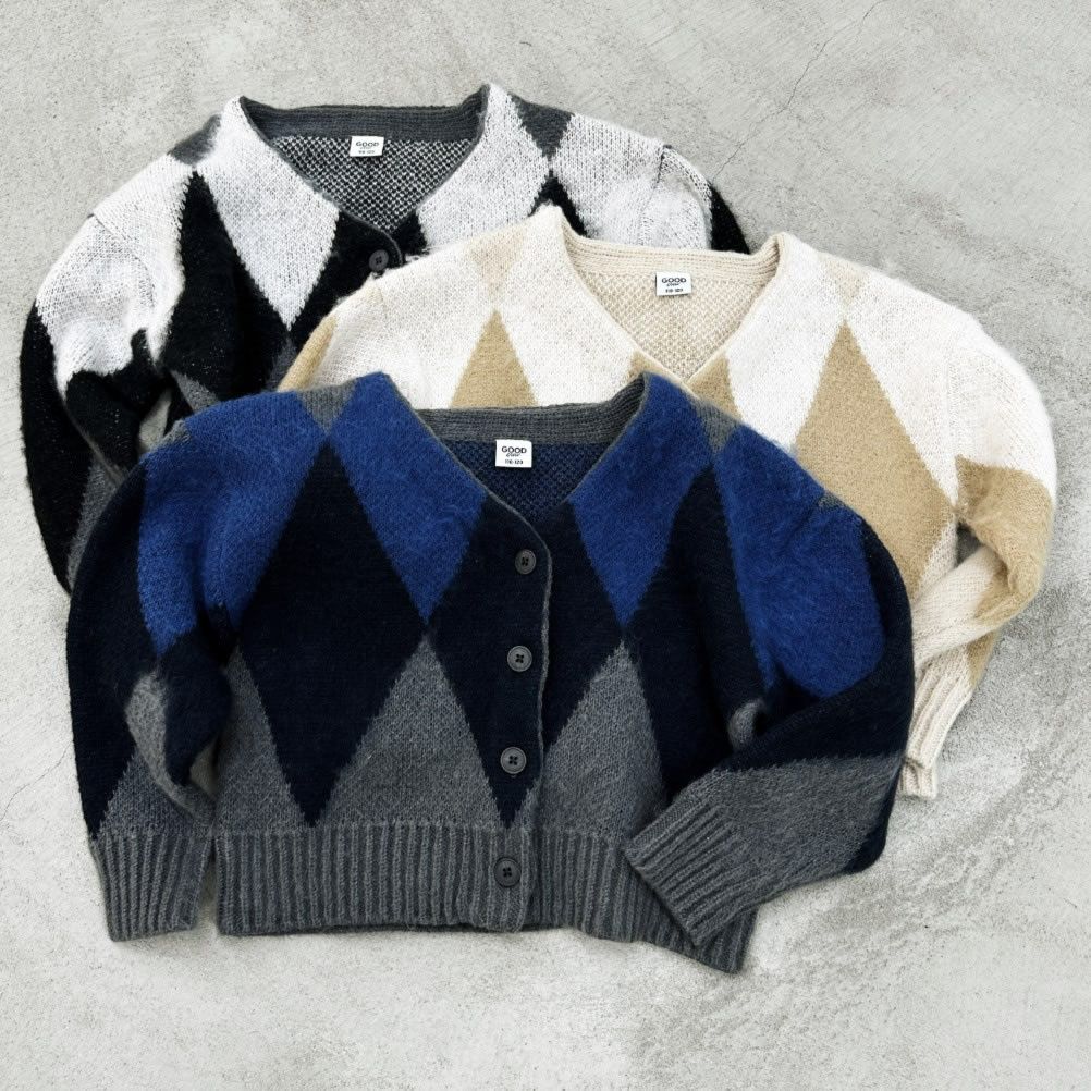 GOOD CREW アーガイルVネックカーディガン キッズ