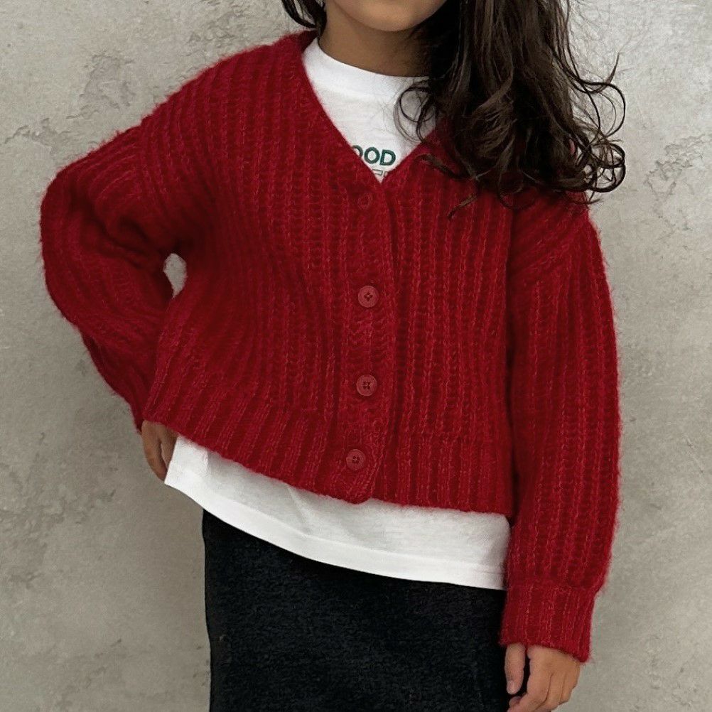 GOOD CREW モヘアVネックカーディガン キッズ