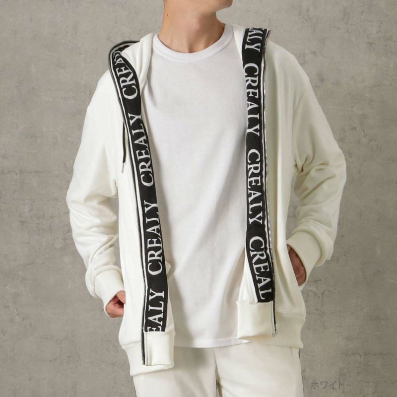 【オンラインストア限定】CREALY ベロアフルジップパーカー メンズ商品画像-2