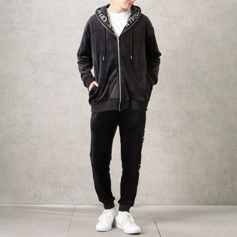 【オンラインストア限定】CREALY ベロアフルジップパーカー メンズ商品画像-3