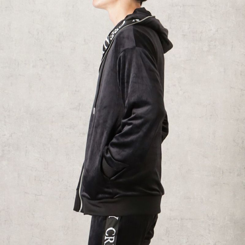 【オンラインストア限定】CREALY ベロアフルジップパーカー メンズ商品画像-4