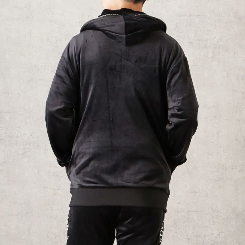 【オンラインストア限定】CREALY ベロアフルジップパーカー メンズ商品画像-5