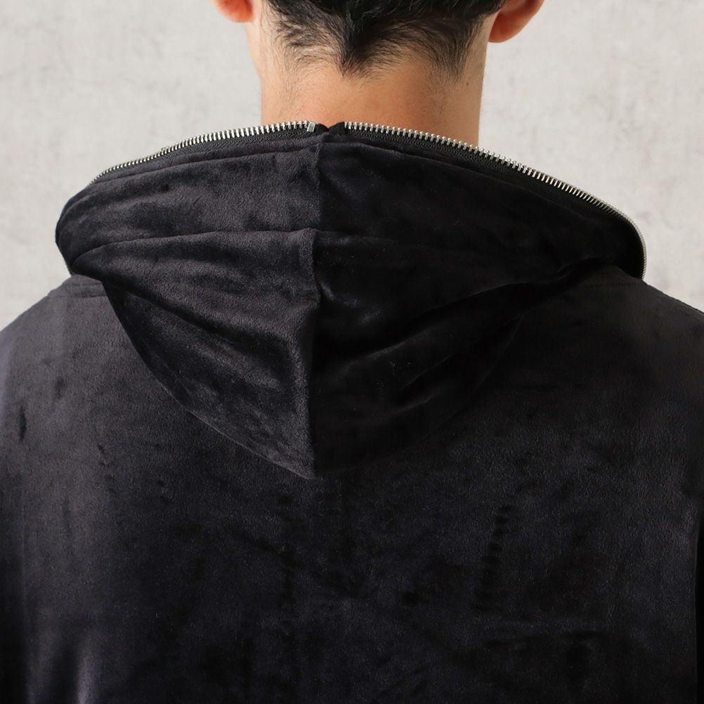 [期間限定価格]【オンラインストア限定】CREALY ベロアフルジップパーカー メンズ商品サムネイル-12