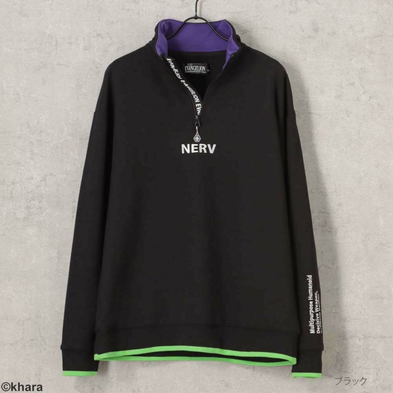 EVANGELION エヴァンゲリオン ハーフジップスウェット メンズ商品画像-1