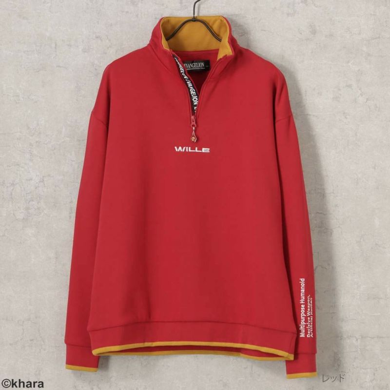 EVANGELION エヴァンゲリオン ハーフジップスウェット メンズ商品画像-2