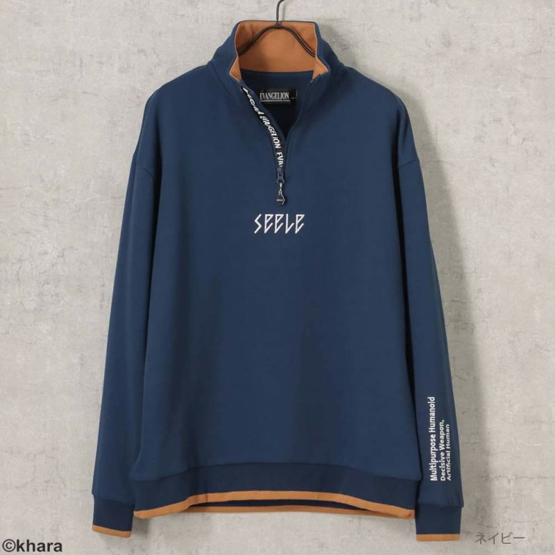 EVANGELION エヴァンゲリオン ハーフジップスウェット メンズ商品画像-3