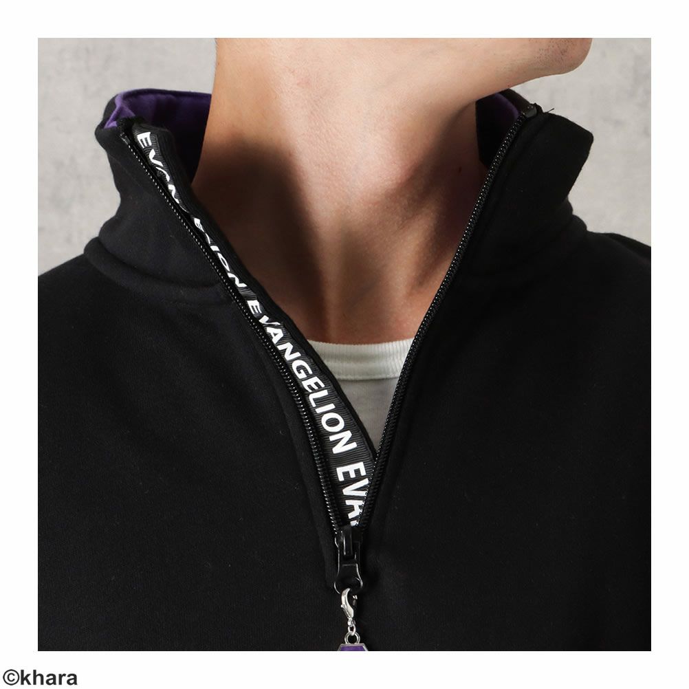 【ドローバッグをプレゼント】EVANGELION エヴァンゲリオン ハーフジップスウェット メンズ