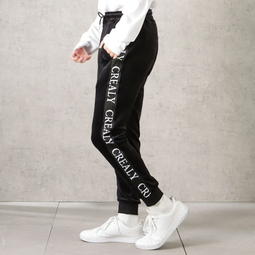 [期間限定価格]【オンラインストア限定】CREALY テープベロアジョガーパンツ メンズ商品サムネイル-4