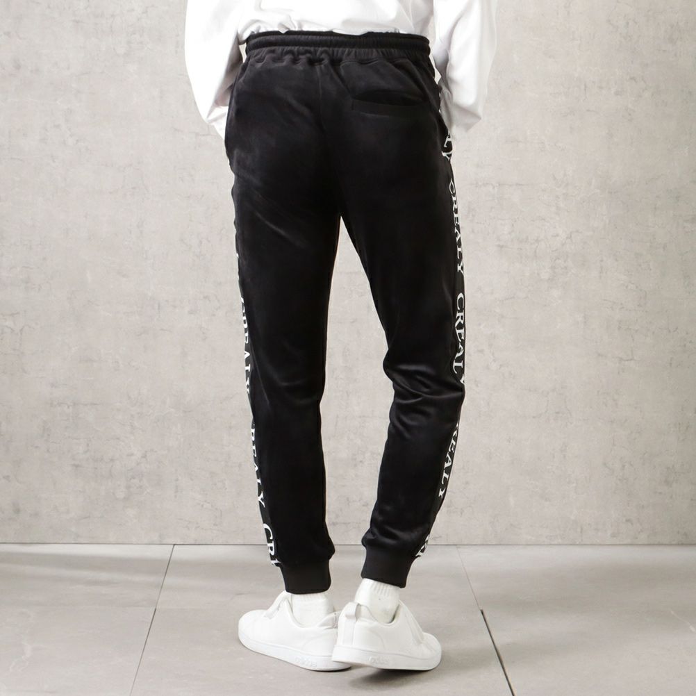 CREALY テープベロアジョガーパンツ メンズ